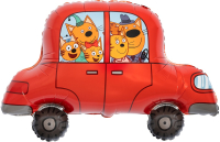 Шар (30''/76см) Фигура, Три Кота, Автомобиль, 1 шт. в уп.