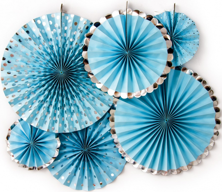 Набор дисков, Микс дизайнов, Голубой/Серебро, Металлик, 6 шт.