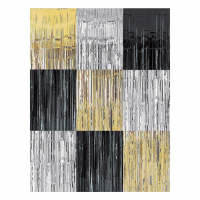 Занавес (120*90 см) "Дождик Микс", Золото/Серебро/Черный, 1 шт.