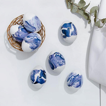 Термонаклейки ( 7,3*34,2 см) Мрамор, на 7 яиц, 1 шт.