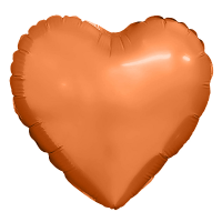 Шар (19"/48см) Сердце, Папайя, 1 шт.