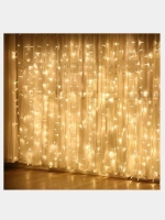 Светодиодная гирлянда-штора (3*2м), Желтая, 1 шт.