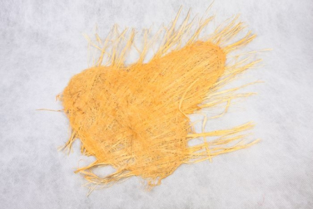 Салфетка Фигурная-мини с бахромой, лен оранжевый, 1 шт.