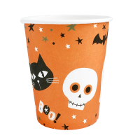 Стаканы бумажные (260мл), Хэллоуин, Котик, 6 шт. 