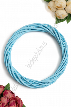 Венок из лозы (30см), Голубой, (SF-3135), 1 шт.