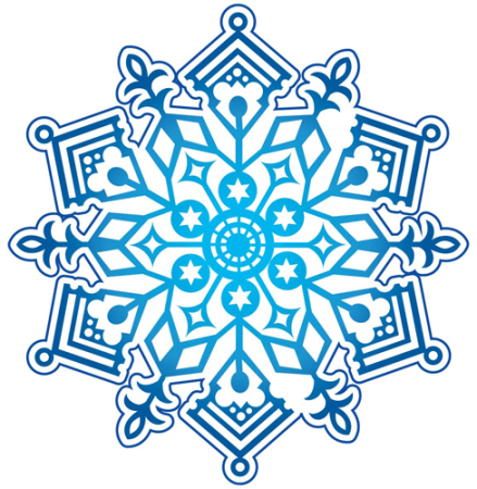 Наклейка "Снежинка", 10 шт.