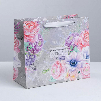 Пакет ламинированный горизонтальный (27*23*11,5см) Самому дорогому человеку, 1 шт.