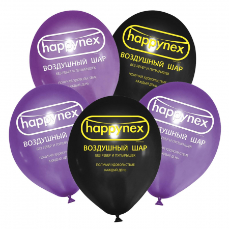 Шар (12"/30см) Happynex, Ассорти, пастель, 50 шт.