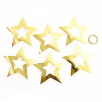 Гирлянда-звезда (108см), Контур, Золото, Металлик,  1 шт.