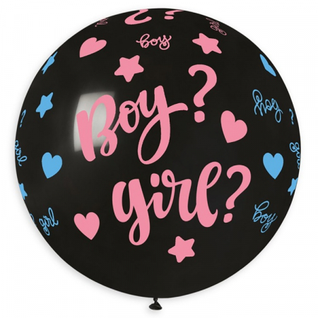 Шар (31"/79см) Boy or Girl, 2цв, Шелкография, 1 шт.