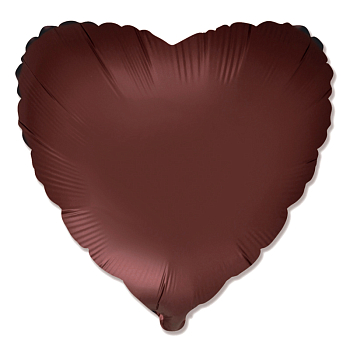 Шар (18''/46см) Сердце, Ройбуш, Сатин, 1 шт.
