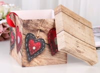 Коробка сборная (15*15*15 см), Сердца, 1 шт.