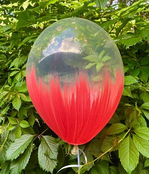 Шар (12"/30см) Браш-мазок, Красный, 5 шт.