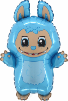 Шар (26''/66см) Фигура, Плюшевый эльф, Голубой, 1 шт.