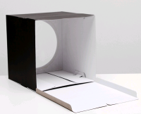 Кондитерская коробка (30*30*30 см), с окном, черная, 1 шт.