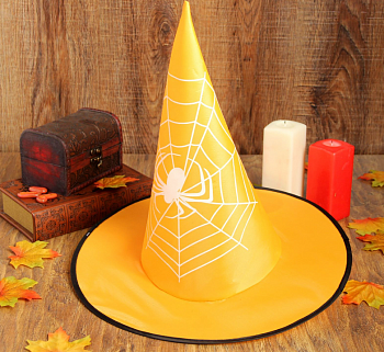 Карнавальная шляпа "Паук", Оранжевая, 1 шт.