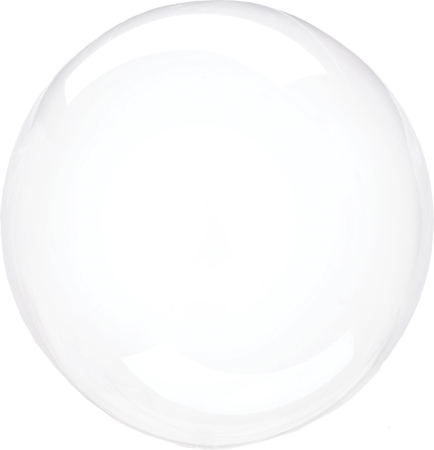 Шар (22''/56см) Сфера 3D, Deco Bubble, Прозрачный, Кристалл (синяя упаковка), 1 шт.