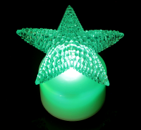 Свеча световая (4*5,5 см), "Звезда", переливается разными цветами, 1 шт.