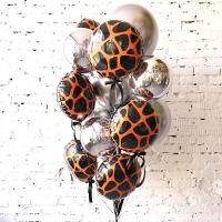 Шар (18''/46 см) Круг, Анималистика, Пятнистый окрас, Жираф, 1 шт.