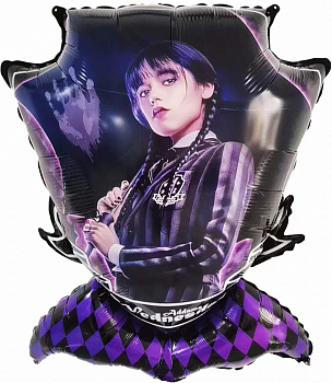 Шар (31''/79см) Фигура, Мрачная стори, Уэнсдей, 1 шт. Шар (31''/79см) Фигура, Мрачная стори, Уэнсдей, 1 шт.