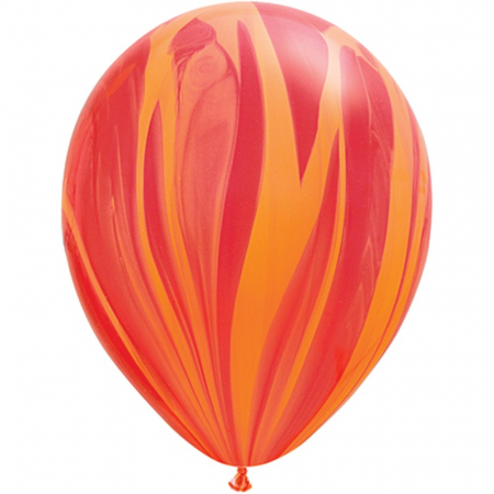 Шар (11"/27см) Супер Агат Red Orange, 5ст., 1 шт.