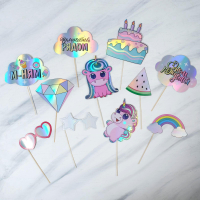 Набор детской фотобутафории (20*37см), "Волжебный день рождения", голография, 1 шт.