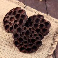 Декор сухоцвет (d-8-11см), Лотос, Коричневый, 1 шт.