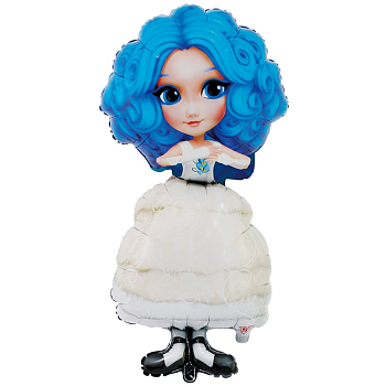 Шар (29"/74см) Фигура, Мальвина, 1 шт.