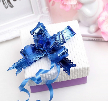 Бант-бабочка (1,8см), Синий, 1 шт.