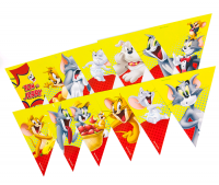 Гирлянда Флажки (200 см), Том и Джерри, 1 шт.