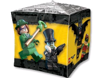 Шар 3D (15"/38 см) Куб, Лего Бэтмен, 1 шт.