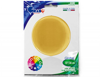 Шар (15"/38см) Сфера 3D, Золото, металлик, 1 шт. 