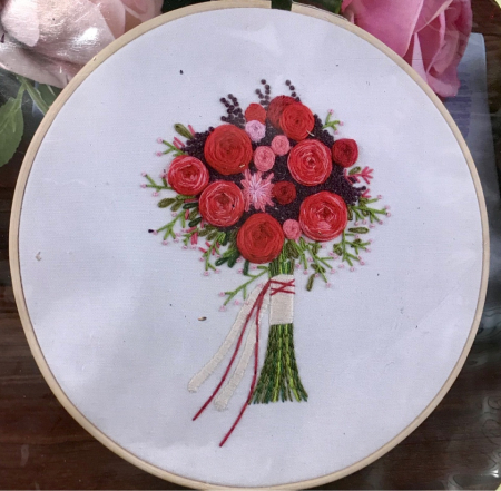 Набор для вышивания "Romantic story", Букет роз, 20*20 см, 1 шт.