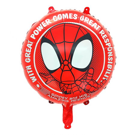 Шар (18"/45см) Круг, Малыш Человек-паук в упаковке, 1 шт. 