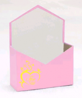 Конверт-коробка (18*24*7см), Ты в моем сердце, Нежно-розовый, с золотым тиснением, 1 шт.