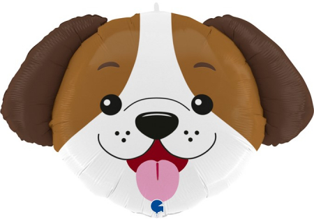 Шар (33''/84 см) Фигура, Голова, Милый Щенок, 1 шт.