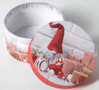 Коробка круглая (10х10х5см), Микс, 1 шт.