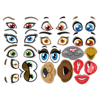 Наклейка (42*30см), Глазки, 1 шт.