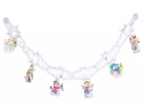 Гирлянда с подвесками (200см), Снеговики, 1 шт.