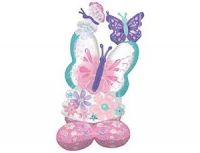 Шар (28"/71см) Фигура, Бабочки Нежные, 1 шт.