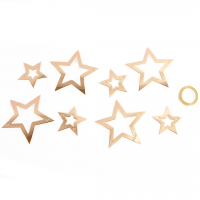 Гирлянда-звезда (250см), Контур, Розовое Золото, Металлик, 1 шт.