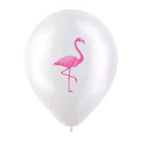 Шар (12"/30см) Фламинго, пастель-кристал, ассорти, 2ст., 100 шт.