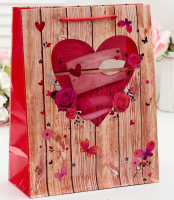 Пакет подарочный (18*23*8,5см), Весенняя любовь, 1 шт.