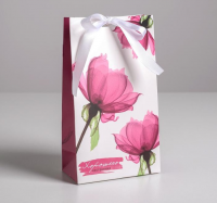 Пакет подарочный с лентой (7*13*23 см) «Хорошего настроения», 1 шт.