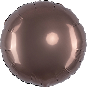 Шар (18''/46см) Круг, Шоколадный, Сатин, 1 шт.
