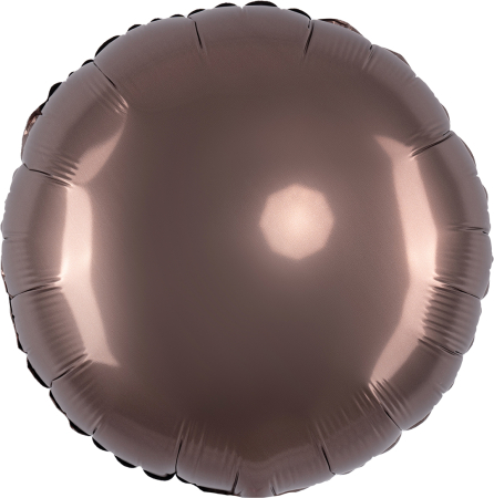 Шар (18''/46см) Круг, Шоколадный, Сатин, 1 шт.