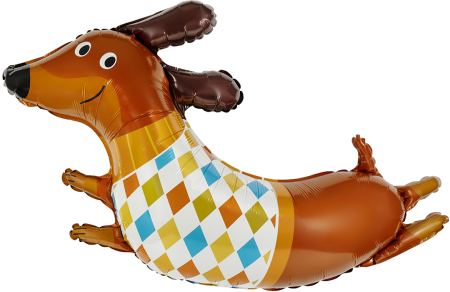 Шар (42''/107см) Фигура, Таксик в свитере, 1 шт.