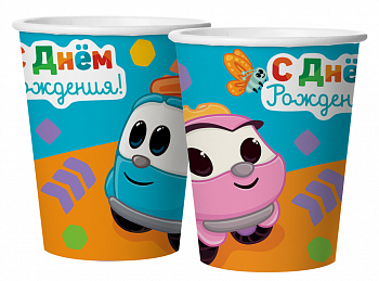 Стаканы бумажные(250мл), Грузовичок Лёва, 6 шт.