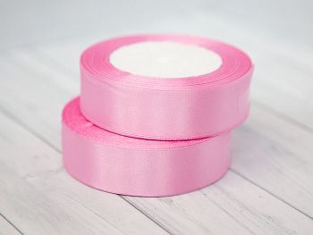 Лента атласная (2,5см*22,85м), Розовая (04), 1 шт.