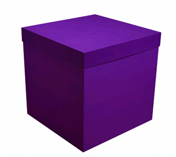 Коробка для шаров (70*70*70 см), Фиолетовая, 1 шт. (уценка, смотреть описание)